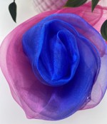 Chiffon tørklæde, kongeblå/pink